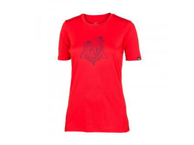 Aktywna koszulka damska Northfinder AZARIAH w kolorze czerwonym
