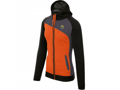Karpos PRAMPER HOODIE ZIP fleece, orange/black/dark gray