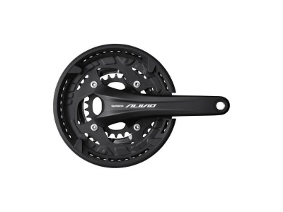 Shimano cranks Alivio T4060 48/36/26z., 170 mm, 3x9, black with cover, two-piece, without bearing