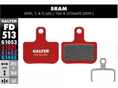 Galfer FD513 G1851 Advanced brake pads, organic