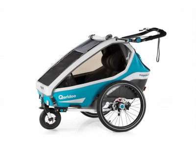 Qeridoo Kidgoo2 Pro Fahrradanhänger für Kinder - Mint, Modell 2021