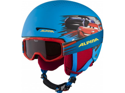 Alpina ZUPO DISNEY Cars detská lyžiarska prilba s okuliarmi 