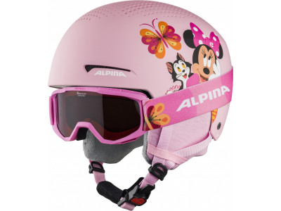 Alpina ZUPO DISNEY Minnie Mouse detská lyžiarska prilba s okuliarmi