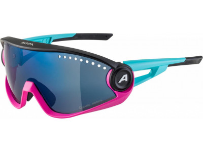 Alpina 5W1NG CM + glasses, blue / magenta / black