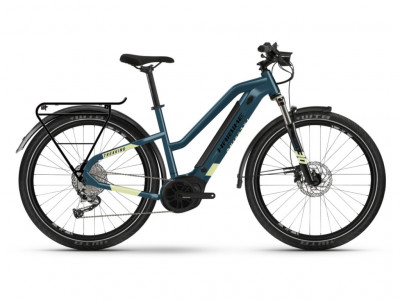 Bicicletă electrică damă Haibike Trekking 5 i500Wh Trapez 27.5, albastru/verde