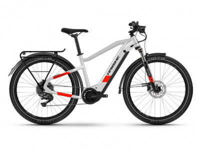 Haibike Trekking 7 27.5 elektrobicykel, sivá/červená