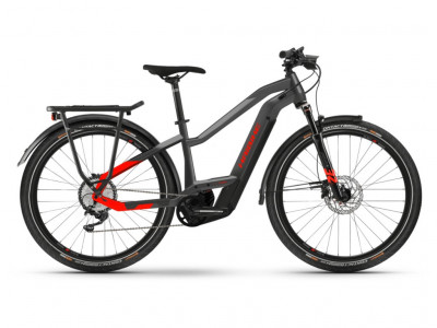 Haibike Trekking 9 i625Wh Trapez 27.5 electric bike, anthracite/red