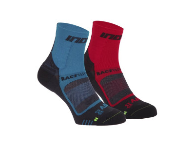 Inov-8 RACE ELITE PRO ponožky, 2-pack, modrá/červená