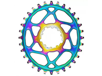 absoluteBLACK OVAL oval chainring, SRAM, Boost, rainbow