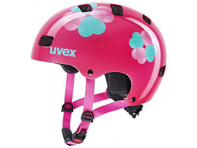 Uvex detská cyklistická prilba pink flower 3