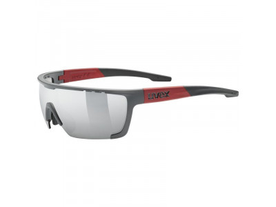 Uvex sportstyle 707 glasses, gray mat/red