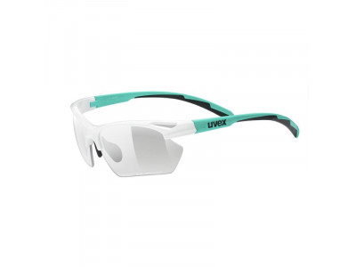 Uvex Sportstyle 802 V small glasses, white/mint, photochromic