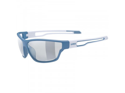 uvex Sportstyle 806 V glasses, blue white matte, photochromic