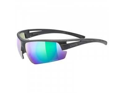 Uvex sportstyle ocean polavision glasses, black mat/green