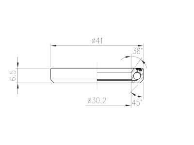 FSA TH-873E bearing, 141 x 30.2 x 6.5 mm