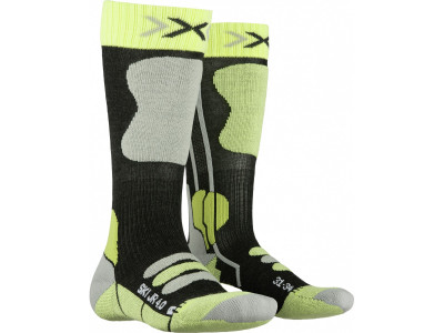 X-BIONIC sKI JUNIOR 4.0 detské ponožky, čierna/žltá