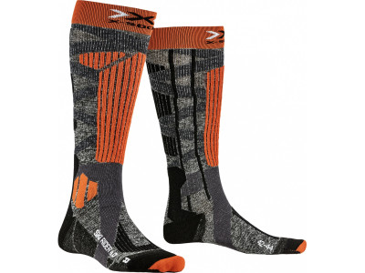 X-BIONIC SKI RIDER 4.0 ponožky, sivá/oranžová