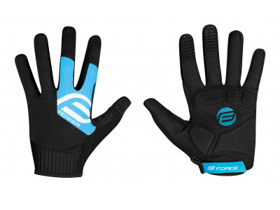 FORCE MTB Power rukavice, čierna/modrá