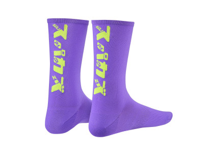 Supacaz Katakana ponožky, Neon Purple/Neon Yellow