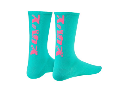Supacaz Katakana socks Celeste / Neon Pink