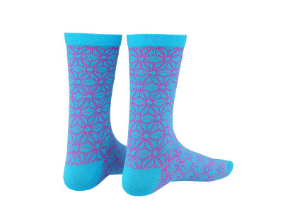 Supacaz Asanoha dámské ponožky Neon Blue/Neon Pink