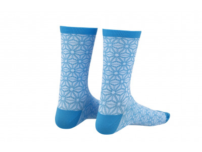 Supacaz Asanoha dámske ponožky, white/neon blue