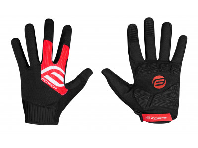 FORCE MTB Power Handschuhe, schwarz/rot