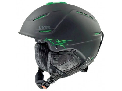 Skihelm uvex P1US Pro Schwarz/Grün matt