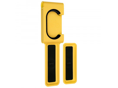 Cycloc Endo bicycle holder on the wall, yellow