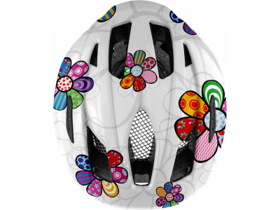 ALPINA Cyklistická prilba PICO perlovobiela s kvetmi