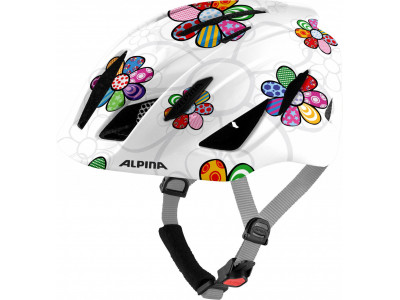 ALPINA Cyklistická prilba PICO perlovobiela s kvetmi