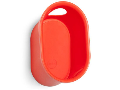 Cycloc Loop accessory holder on the wall, orange