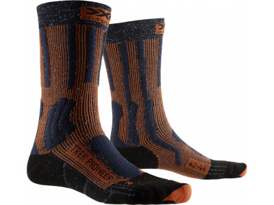 X-BIONIC  CARVE SILVER 4.0 ponožky, čierna/oranžová
