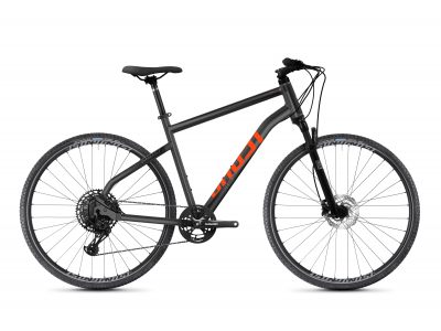 Ghost Square Cross Essential 28 bike, dark silver/midnight black/lava orange