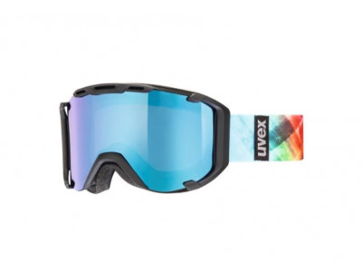 uvex SnowStrike PM lyžiarske okuliare black mat/double lens/ olavision litemirror blue/clear