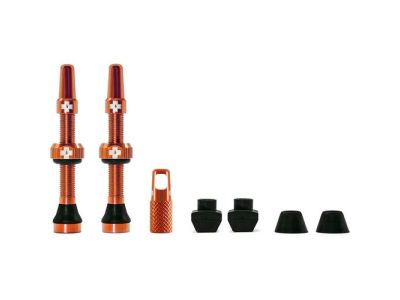Muc-Off tubeless valves, valve stem 44 mm, orange