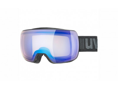 Gogle narciarskie uvex Compact V, czarne matowe, dl/niebieskie