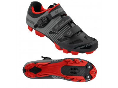 FORCE Turbo MTB cycling shoes black / red