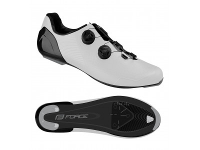 FORCE Road Warrior Carbon kerékpáros cipő, fehér