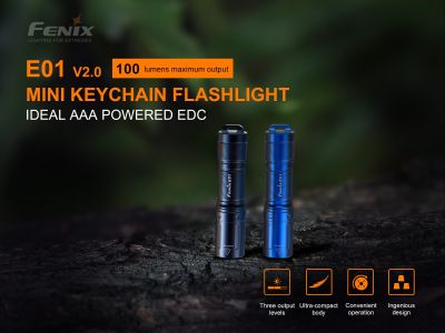Lanterna Fenix ​​​​E01 V2.0, 100 lm