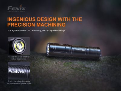 Lanterna Fenix ​​​​E01 V2.0, 100 lm