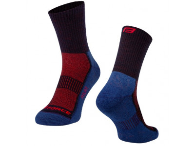FORCE Polar ponožky modro/červené