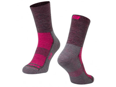Force Polar ponožky sivo/ružové