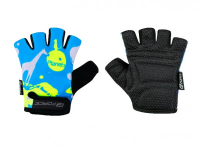 FORCE Planets detské rukavice, modrá/fluo