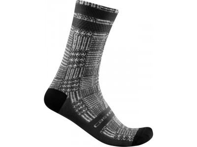 Castelli 21033 MAISON ponožky - 101 čierna biela