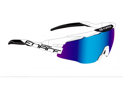 Force Everest glasses white / black, blue lenses