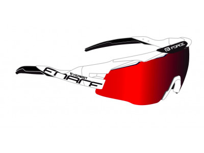 Force Everest brýle bílá/černá, červená skla