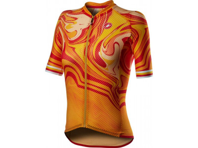 Damska koszulka rowerowa Castelli CLIMBER&#39;S 2.0 W szafran