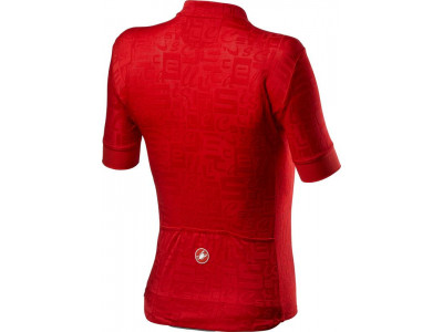 Damska koszulka rowerowa Castelli PROMESSA JACQUARD czerwona