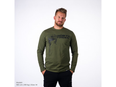 Męski t-shirt Northfinder TR-3565OR z bawełnianym nadrukiem ABDIEL